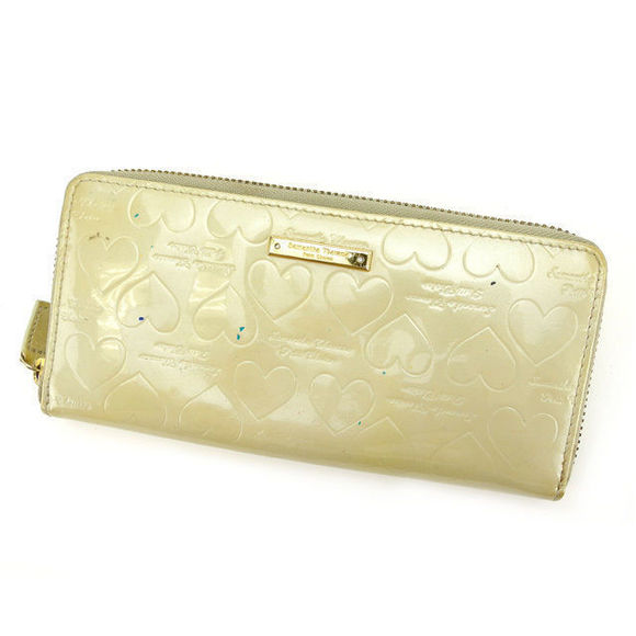 Samantha Thavasa Round Zipper Long Wallet Beige - Picture 1 of 5